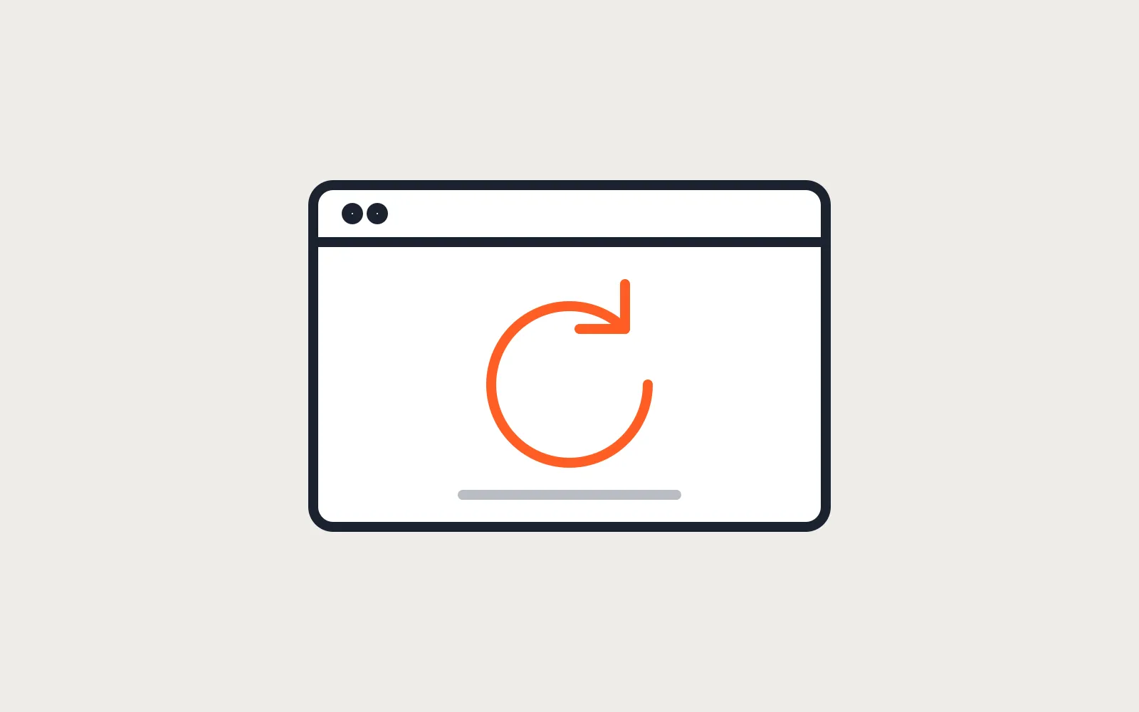 A browser window with a refresh arrow inside it