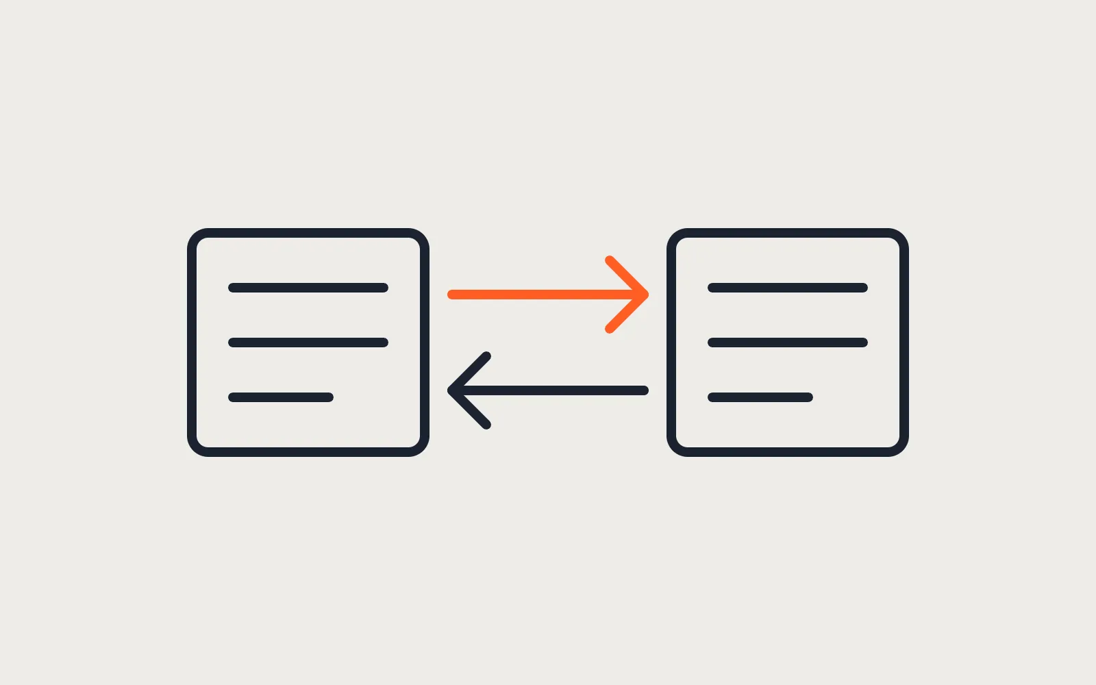 Two systems with arrows both ways